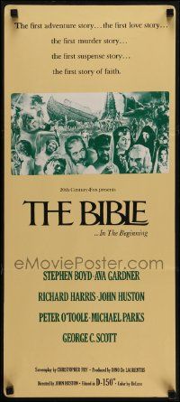 4r276 BIBLE Aust daybill '67 La Bibbia, John Huston as Noah, Ava Gardner as Sarah!
