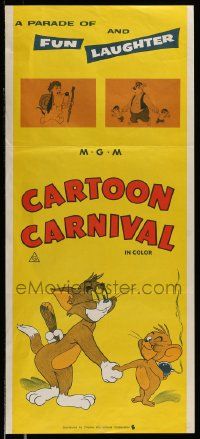 4r283 CARTOON CARNIVAL Aust daybill '70s great animation art of cat and mouse duo Tom & Jerry!