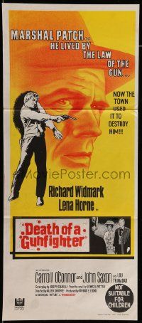 4r302 DEATH OF A GUNFIGHTER Aust daybill '69 Richard Widmark, he lived by the law of the gun!