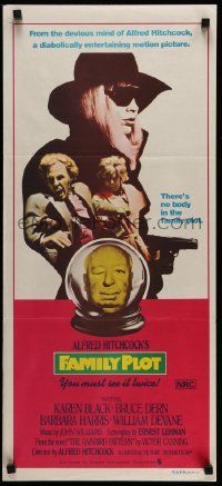 4r313 FAMILY PLOT Aust daybill '76 from the mind of devious Alfred Hitchcock, Karen Black!