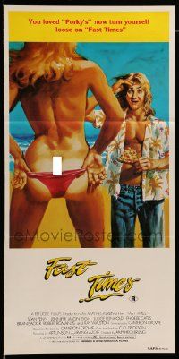 4r314 FAST TIMES AT RIDGEMONT HIGH Aust daybill '82 Sean Penn as Spicoli, sexier different art!