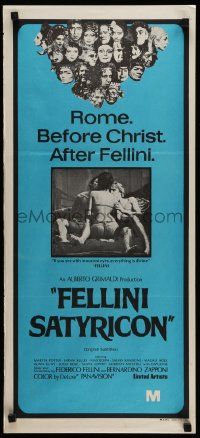 4r315 FELLINI SATYRICON Aust daybill '70 Federico's Italian cult classic, Rome before Christ!
