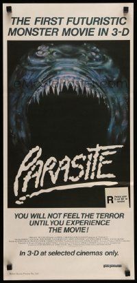 4r371 PARASITE Aust daybill '82 Demi Moore, the first futuristic monster movie in 3-D!