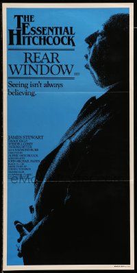 4r392 REAR WINDOW Aust daybill R83 profile of Alfred Hitchcock, Jimmy Stewart, Grace Kelly!