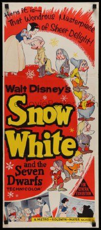 4r420 SNOW WHITE & THE SEVEN DWARFS Aust daybill R60s Walt Disney animated cartoon fantasy classic