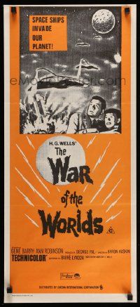 4r470 WAR OF THE WORLDS Aust daybill R70s H.G. Wells classic produced by George Pal!
