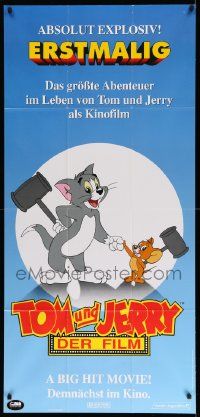 4r492 TOM & JERRY THE MOVIE German poster '92 cat & mouse in their 1st motion picture!