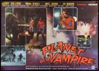 4r507 PLANET OF THE VAMPIRES German 33x47 '69 Mario Bava, cool different sci-fi horror images!