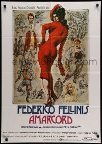 4r538 AMARCORD German R90 Federico Fellini classic comedy, cool artwork!
