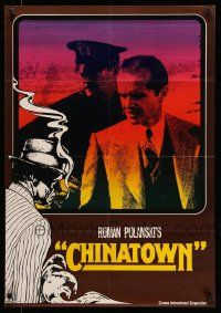 4r563 CHINATOWN teaser German '74 Roman Polanski directed classic, image of Nicholson with cop!