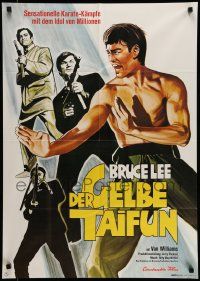 4r582 DER GELBE TAIFUN German '76 wonderful different art of Bruce Lee as Kato!