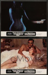4r821 DIAMONDS ARE FOREVER 9 French LCs '71 Sean Connery as James Bond, Charles Gray as Blofeld!
