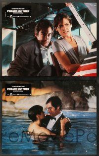 4r891 LICENCE TO KILL 8 French LCs '89 Timothy Dalton as James Bond, different images!