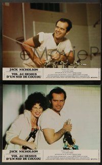 4r908 ONE FLEW OVER THE CUCKOO'S NEST 8 French LCs '76 Jack Nicholson, Louise Fletcher as Ratched!