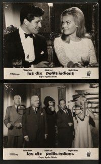 4r801 TEN LITTLE INDIANS 11 French LCs '66 Agatha Christie, Shirley Eaton & the whodunit break!