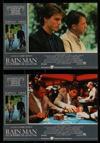 4r013 RAIN MAN 12 Spanish LCs '89 Tom Cruise & autistic Dustin Hoffman, directed by Barry Levinson!