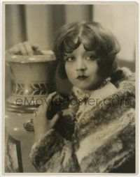 4s022 ALICE WHITE deluxe 11x14 still '29 close portrait wearing cool fur coat by Harold Dean Carsey!