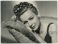 4s043 ANNE SHIRLEY deluxe 10.25x13.25 still '40 great close portrait resting her head on chair!