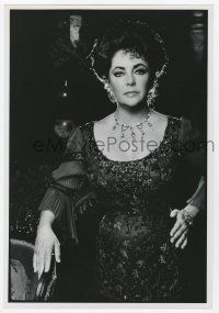 4s089 ELIZABETH TAYLOR deluxe 9.5x14 still '81 in dress & jewels from Broadway play The Little Foxes