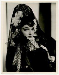 4s253 GAIL PATRICK 10.25x13 still '36 in a Spanish mantilla for Preview Murder Mystery by Richee!