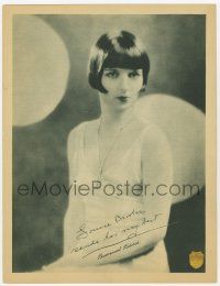 4s141 LOUISE BROOKS deluxe 11x14 still '20s she sends her very best, wearing Deltah pearl necklace!