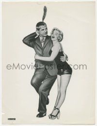 4s262 MONKEY BUSINESS 10.25x13.5 still '52 Marilyn Monroe & Cary Grant w/ Native American feather!