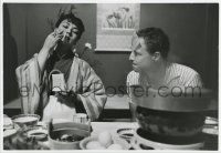 4s199 SAYONARA candid deluxe 9.5x13.5 still '57 Marlon Brando & Umeki joking at dinner by Roth!