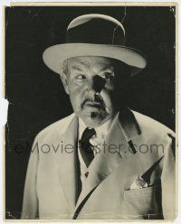 4s272 SIDNEY TOLER 11x14 still '40s great close up as Charlie Chan over black background!