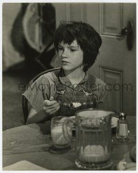 4s277 TO KILL A MOCKINGBIRD 11x14 still '62 great c/u of Mary Badham as Scout eating breakfast!