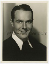 4s236 WILLIAM HAINES deluxe 10x13 still '30s great head & shoulders smiling portrait by Hurrell!