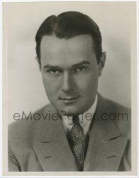 4s237 WILLIAM HAINES deluxe 10x13 still '30s head & shoulders portrait in suit & tie by Hurrell!