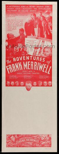 4s290 ADVENTURES OF FRANK MERRIWELL herald '36 Don Briggs as fiction's greatest hero, serial!