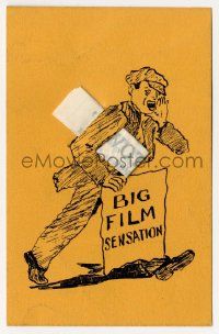 4s309 BOYS TOWN herald '38 great die-cut image of newsboy advertising the big film sensation!