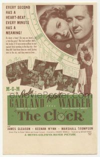 4s328 CLOCK herald '45 Judy Garland, Robert Walker, Vincente Minnelli World War II classic!