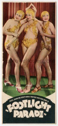 4s362 FOOTLIGHT PARADE herald '33 wonderful different image of showgirls in skimpy gold outfits!