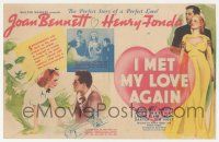 4s397 I MET MY LOVE AGAIN herald '38 Joan Bennett & Henry Fonda, perfect story of a perfect love!