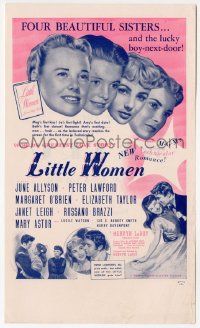 4s414 LITTLE WOMEN herald '49 June Allyson, Elizabeth Taylor, Peter Lawford, Janet Leigh, O'Brien