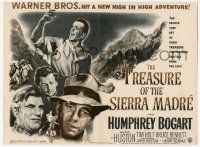 4s526 TREASURE OF THE SIERRA MADRE herald '48 Humphrey Bogart, Tim Holt & Walter Huston, classic!