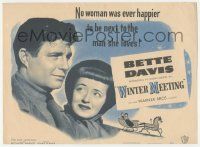 4s548 WINTER MEETING herald '48 Bette Davis was never happier to be next to Jim Davis!
