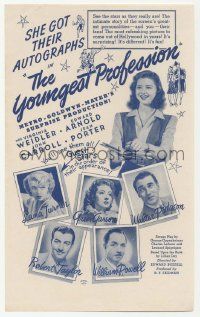 4s553 YOUNGEST PROFESSION herald '43 Weidler gets autographs from Lana Turner, William Powell & more