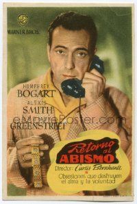 4s589 CONFLICT Spanish herald '47 different image of Humphrey Bogart on phone with bracelet!