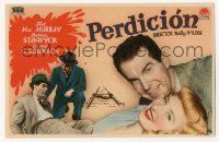 4s601 DOUBLE INDEMNITY Spanish herald '47 Billy Wilder, Barbara Stanwyck, MacMurray, different!