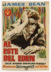 4s603 EAST OF EDEN Spanish herald '58 different colorful Jano art of James Dean, John Steinbeck