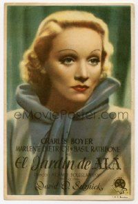 4s614 GARDEN OF ALLAH Spanish herald '47 different portrait of Marlene Dietrich wearing cloak!