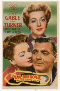 4s628 HOMECOMING Spanish herald '48 different image of Clark Gable, Lana Turner & Anne Baxter!
