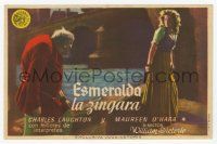 4s636 HUNCHBACK OF NOTRE DAME Spanish herald '44 Charles Laughton, Maureen O'Hara, different!