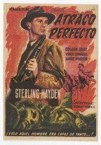 4s647 KILLING Spanish herald '57 Stanley Kubrick, Sterling Hayden, different Balonga Cassar art!