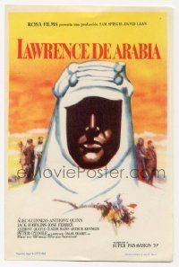 4s656 LAWRENCE OF ARABIA Spanish herald '64 David Lean classic, Peter O'Toole silhouette art!