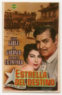 4s662 LONE STAR Spanish herald '53 different close up of Clark Gable & sexy Ava Gardner!