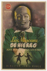 4s666 MAN IN THE IRON MASK Spanish herald '44 best different image of Louis Hayward, James Whale!